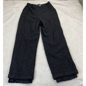 VTG Lauren Ralph Lauren Wool Pants Women 12 Trouser Blackish Gray Lined Wide Leg